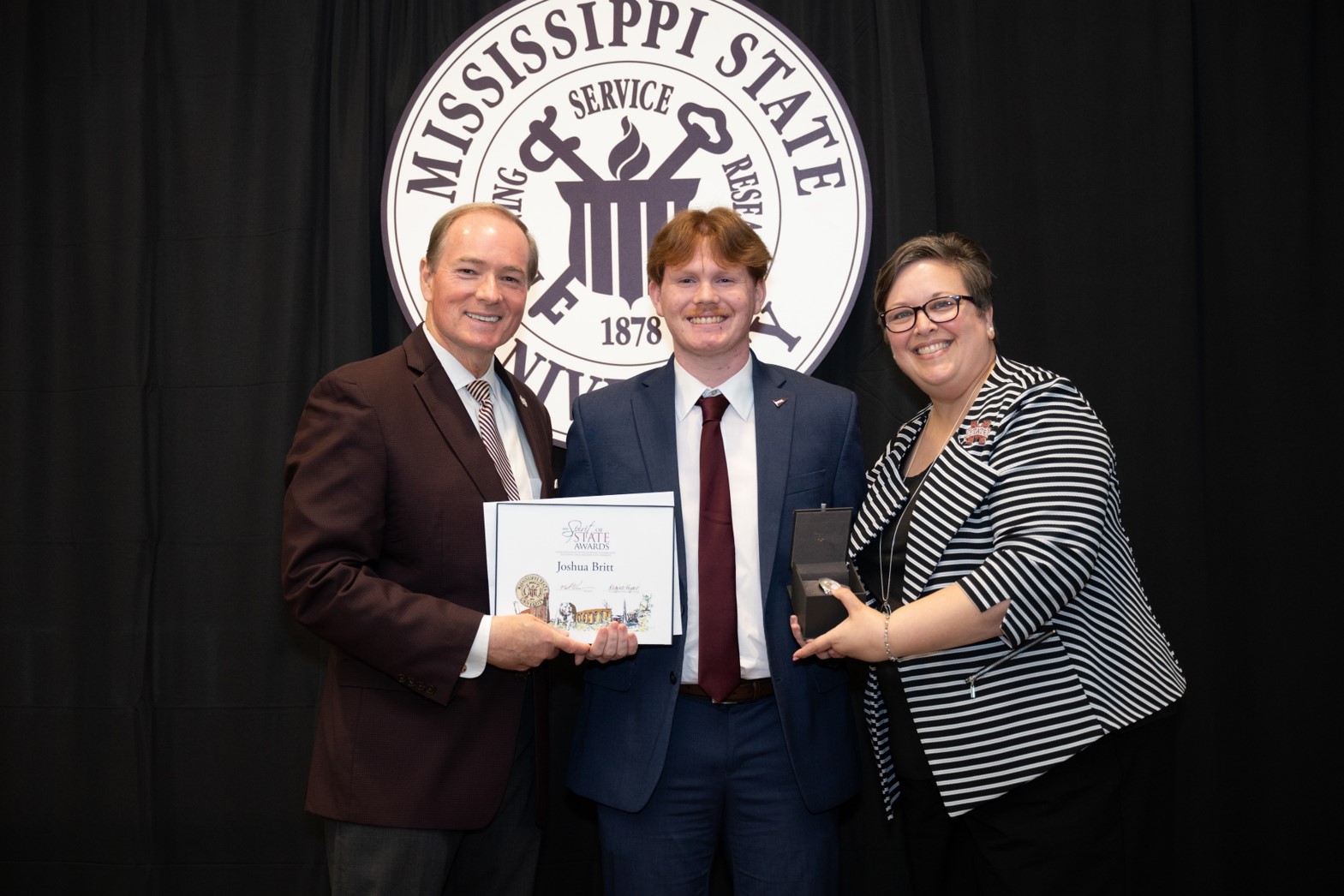 Joshua Britt, Dr. Mark Keenum and Dr. Regina Hyatt